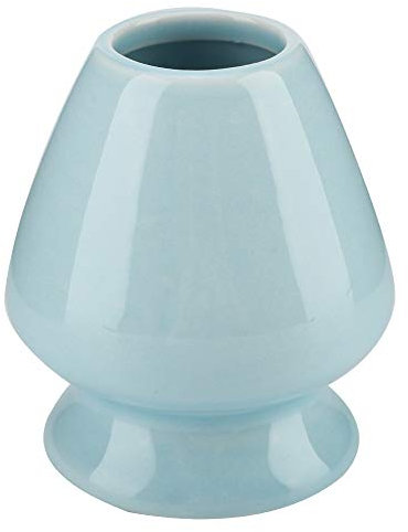 Support de fouet à thé Matcha, support de fouet à Matcha japonais traditionnel, support en céramique pour accessoires de service à thé Matcha Chasen en bois (Bleu)