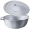 Jamaican Dutch pot Dutchie Pot 11.5 Wide. Silver Flat Bottom.