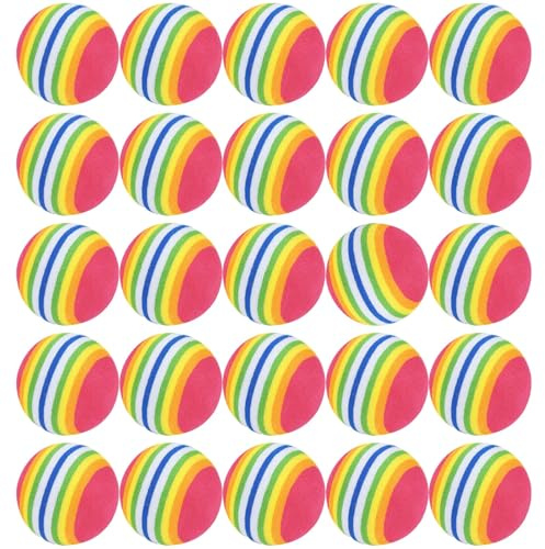 JNGTKL 30 Pcs Cat Balls, Colorful And Compact Cat Ball, Durable And Not Easily Damaged Cat Toy Ball, Toy Balls For Cats Used For Playing With Cats And Increasing Interaction With Pets