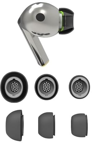 3 Pairs Eartips for Galaxy Buds3 Pro Ear Tips Buds, Replacement Silicone Ear Tips Gel Earplug Compatible with Galaxy Buds3 Pro Fit in Case-Black