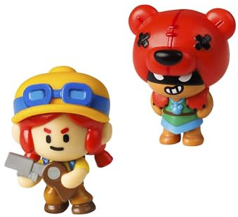 Bizak Brawl Stars Pack 2 figure da 6 cm. in Scatola, Personaggi di Colt e Bibi, (64112015-3)