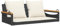 Wenjingqi 368146 Hollywoodschaukel mit Kissen, Polyrattan, Schwarz, 109 x 62 x 40 cm, Schwarz