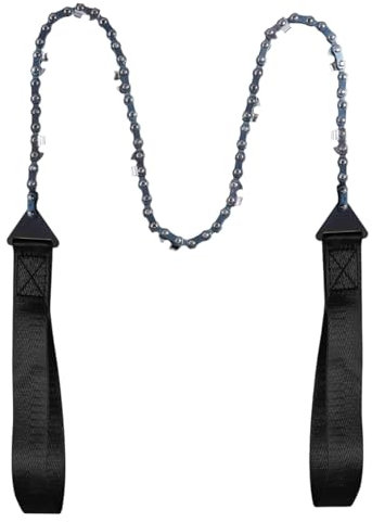 Holdes Sierra de Cuerda - Sierra de Cadena Portátil de Supervivencia - Sierra de Cadena Antideslizante de 11 Dientes Inoxidable para Jardinería Acampada y Excursionismo