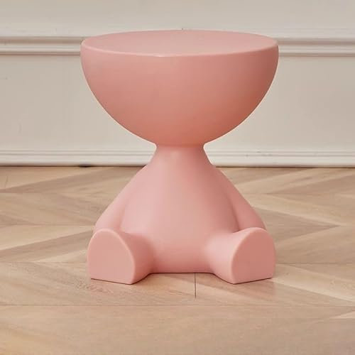 MESCXTY Table d'appoint, Table d'appoint Moderne, Table de Chevet avec Base Abstraite pour Petits espaces, Chevet, décoration d'intérieur, Salon, Chambre à Coucher, Bureau, Rose