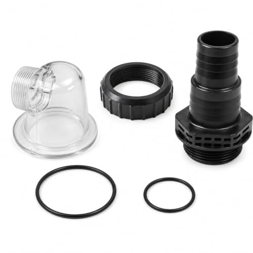 Poolpumpe Vorfilter Abdeckung Montage Set, für SPS Serie 25 50 75 100 Umwälzgeräte Ersatzteile mit Düse O-Ringe Schraubfitting Zubehör