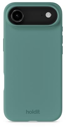 holdit Silikonhülle iPhone Air - 0,8mm Ultra dünn Handyhülle Silikon - Trendy Slim Silicone case mit Voller Schutz (erhöhte Kante für Kameraschutz) - Moss Green