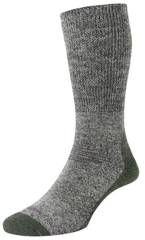1 Pair HJ Rambler Thermal Comfort Top Wool Sock HJ808 Green 11-13