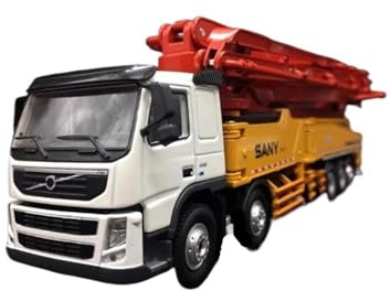 1:50 For Sany Heavy Industry 62m Pump Truck Model Alloy Truck Simulation White Static Collection