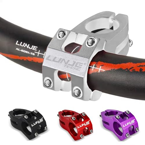 Mountainbike-Vorbau langlebiger, leichter Fahrradvorbau aus Legierung. Der Vorbau ist geeignet für die meisten Fahrräder, Rennräder, Mountainbikes, BMX-Fahrräder (Silver)