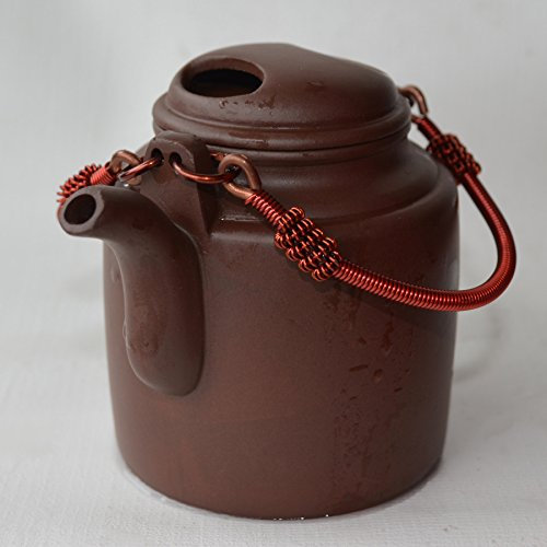 Teekanne 5.5oz/160ml yantong Yixing Barrel Stil Kupfer Girder braun Zisha Qingshuini Tee Töpfe natur Mud, Hohe Temperatur Brennen
