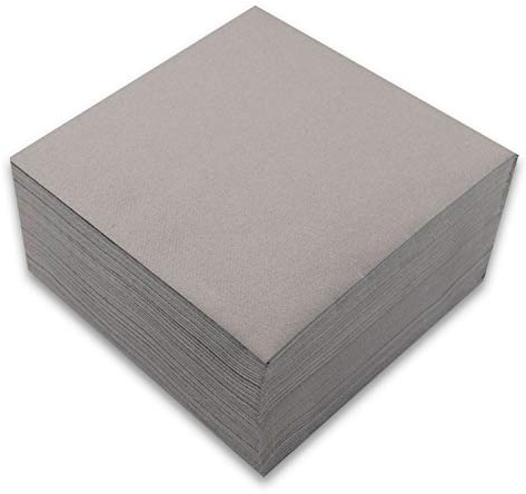 MORIGAMI Serviette 40x40, Airlaid, 1/4 Falz, 50 Servietten, Knopf Grau (SER41007372)