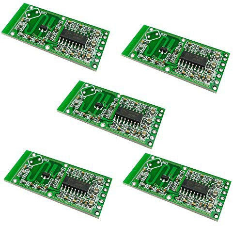 Aihasd 5PCS Radar hyperfréquence Capteur RCWL-0516 Module commutateur Induction Humaine Détecteur de Carte pour Arduino