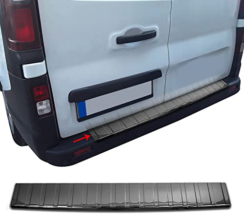 OMAC Ladekantenschutz Stossstangenschutz Heckstossstange kompatibel mit VW Passat Variant B7 2010-2015 | Auto Innen Zubehör Kofferraum Kratzschutz Selbstklebend Matt Chrom Gebürstet