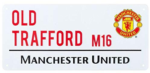 EpochSign Manchester United F.C. Metal Street Sign Old Trafford Stadium Plaque Football Street Sign 8X12 inches