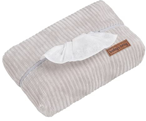 Baby's Only - Baby Feuchttücherbezug Sense - Weichem Rib-Corduroy Feuchttücher Box - Feuchttücher Bezug für Baby Wipes - Baby Feuchttücher Organizer für Wickeltasche - Kieselgrau