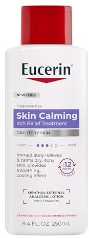Eucerin Itch Relief Intensive Calming Lotion, Itch-Relieving Lotion for Sensitive Dry Skin, 8.4 Fl Oz Bottle