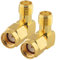 Boobrie 90 Grad RP-SMA Adapter RP-SMA Stecker auf RP-SMA Buchse Rechtwinkliger RP-SMA Verbinder RP-SMA 90 Winkel Adapter RP-SMA Male to RP-SMA Female Adapter für Audio FPV Drone Antennen Video 2Pack