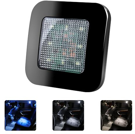 Sidaqi Plafoniere magnetiche a soffitto senza fili Luce universale ricaricabile USB per bagagliaio Luci interne a LED a 3 colori per decorazione auto, uso domestico, armadi, campeggio, lettura