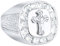 Sterling 925er Silber Pave Ring - KREUZ - 5