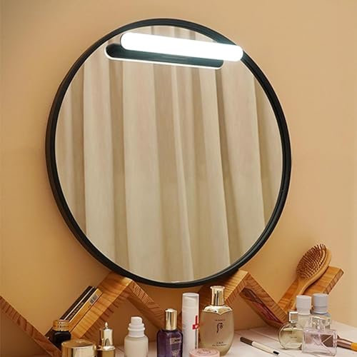 YYCFB Lampe de maquillage portable sans fil à LED pour miroir de salle de bain - Éclairage avant LED - Abat-jour en acrylique rechargeable par USB - Pour coiffeuse de salle de bain (sans miroir)