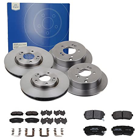ATE 2 Bremsscheiben + Bremsbeläge VA + HA für Hyundai ix35 Kia Sportage SL