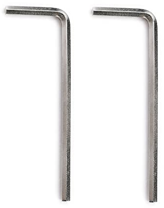 Musiclily Basic Metrisch 3mm Stahl Gitarren Innensechskantschlüssel für Floyd Rose Klemmsattel, Nickel (2er Set)