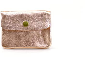 clicktostyle Ladies Zipped Pocket Leather Small Coin Purse Women Card Holder Pouch Wallet Handbag VP4 (Rose Gold)