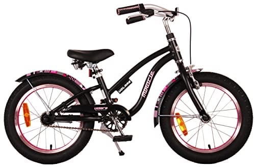 Volare Miracle Cruiser Kinderfahrrad - Mädchen - 16 Zoll - Mattschwarz - Prime Collection