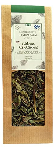 Hierba orgánica griega Melissa/hojas de bálsamo de limón del monte Pelion Grecia, sin OMG ni cafeína, 10 g