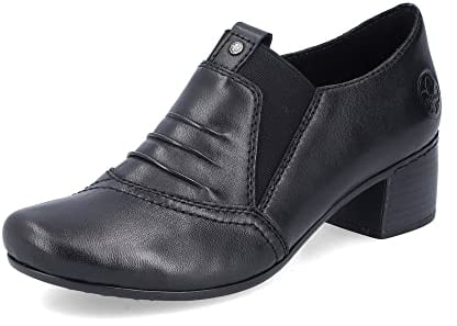 Rieker Damen Hochfront Pumps 41657, Frauen Absatzschuhe,Court Shoes,stöckelschuhe,College-Pumps,hoch geschlossen,Heels,schwarz (00),38 EU / 5 UK