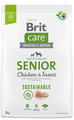 BRIT Care Dog Sustainable Senior Chicken & Insect - dry dog food - 3 kg