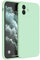Mixroom - Coque étui pour iPhone 11 protection couvre appareil photo en silicone TPU mat avec bords plats couleur vert eau