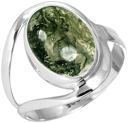 Jeweloporium Natürlicher Edelsteinring für Frauen, Perle, Tigerauge, Lapislazuli, Kristall, oval, Boho, echtes 925er Sterlingsilber, handgefertigter Schmuck