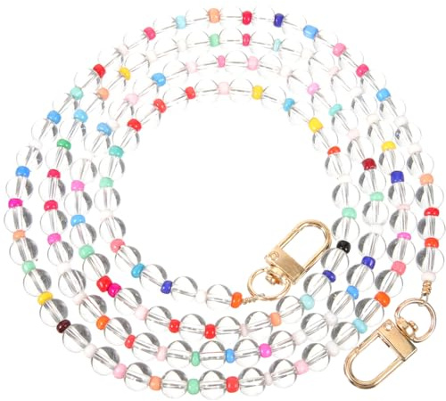 Hoement Beaded Phone Strap Lightweight Mobile Phone Chain Neck Strap Wrist Lanyard Crossbody Lanyard for Outdoor Use and Daily Wear