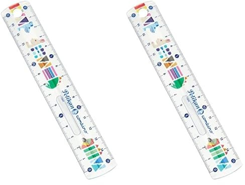 Pelikan 811224 Lineal Combino 15 cm, bruchsicher, 1 Stück (Packung mit 2)