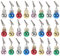 FRCOLOR 48 STK Bart Weihnachtsschmuck Schnurrbart-weihnachtsdekoration Jingle Bells Bartclips Mini Christbaumkugeln Weihnachts-bartclip Weihnachtliche Bartkugeln Haarschmuck Quaste