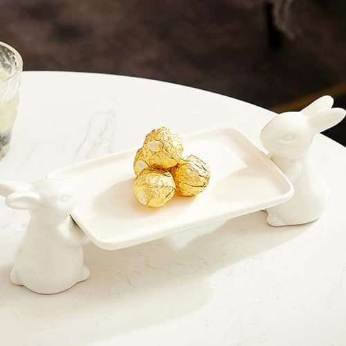Alipis Snackschale Aus Keramik Weiß Mit Hasendekor 31.00X12.00X10.00 cm | Keramik, Hasendekor, Süßigkeiten Und Snacks, Schmuck Und Fotos, Für Zuhause Und Partys