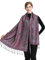 DXG PASHMINA Pashmina-Schal für Damen, elegant, lebendige Farben, schickes Paisley-Muster, weich, leicht, Hochzeiten, Partys, Freizeitkleidung, Lila - 2401-2, Large