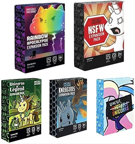 Franna New Version of Unstable Unicorn Card Set Strategy Game Family Entertainment Interactive Board Game Card (5 Extensions)