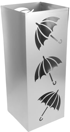 VANZACK Metallener Regenschirmständer Silber mit Hohlmuster
