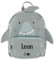 upstitch studio Jungen Kinderrucksack mit Namen bestickt Big (Hai, Rucksack BIG)