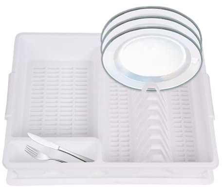 Escurridor de platos, escurridor de platos, multifuncional, escurridor de platos multifuncional para palillos, cuencos, cucharas