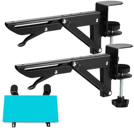 Desktop Computer Palm Rest Stand, Metal Table Extension Stands | No Drilling Keyboard Stand - Extension Plate Bracket Rack for Co Desks