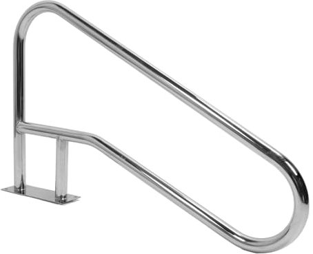 Main Courante de Piscine, Escalier de Piscine à 3 Courbures en Acier Inoxydable 304 pour Piscine, Spa, Bain à Remous