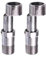 Lot de 2 adaptateurs de robinet de douche, réglables, longueur réglable 40 à 55 mm, pied courbé réglable à 360 °, raccord S en acier inoxydable, pour cuisine et salle de bain