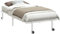 vidaXL Bettgestell ohne Matratze Klappbar Weiß 90x190 cm Stahl, Bettrahmen, Bett, Bettrahmen klappbar, Metallbett, Bettgestell klappbar