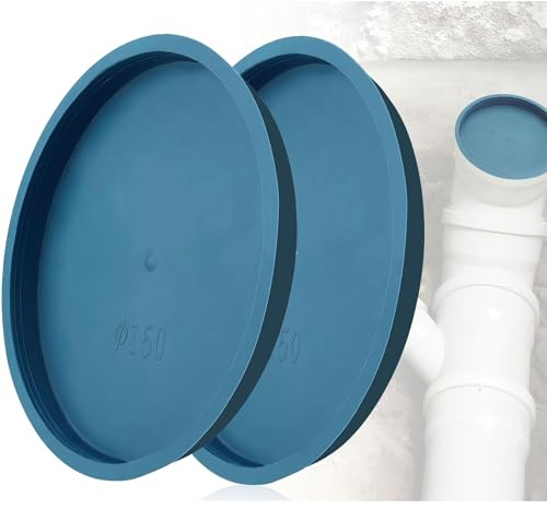 2 Pcs Lüftungsrohr Abdeckung, Muffenstopfen Rohr Deckel Abwasser Kappe Enddeckel Rohrdeckel Abdeckkappe Abwasserrohr Deckel Endkapp für Abwasserrohre Abgasrohr Kanalrohr Lüftungsrohr (DN 150mm)