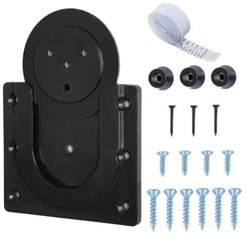 Dart Board Bracket,Dart Board Hanging Kit,Professional Dart Board Accessories Includes Dartboard Bracket, Screws, Wall Hanging Hooks and Tape Measure.(Black)