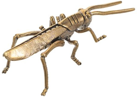 Toyvian Miniatur-heuschreckenfigur Aus Messing Vintage-insektenhandwerk Für Gartendekorationen Oder Schreibtischornamente