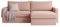 FARO MINI Ecksofa mit Schlaffunktion & Stauraum – Kompaktes Schlafsofa mit HR-Kaltschaum & Wellenfederung – Leichter Aufbau – moderner Faro Stoff – 224×140 cm (Hellrosa, Rechts)